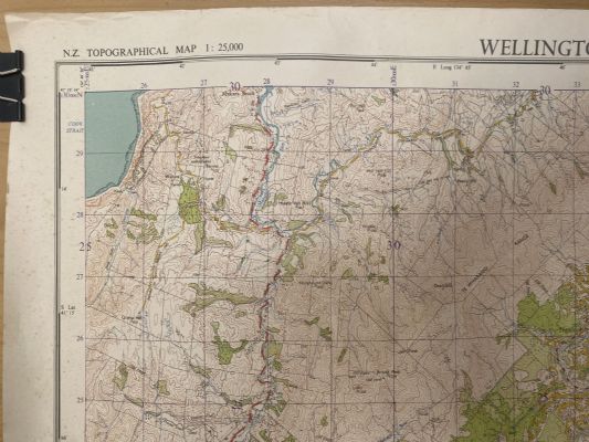VINTAGE TOPOGRAPHICAL MAP: Wellington / Sheet N164/2, 1952