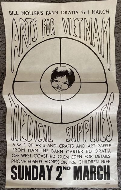 VINTAGE POSTERS: The Barn Arts Festival Raffle of Art - Vietnam War 1960s