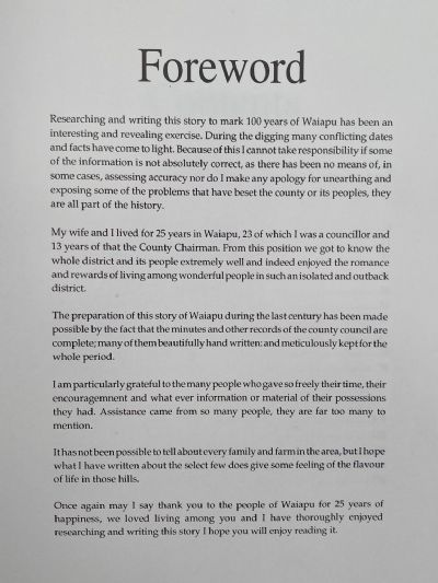 100 YEARS OF WAIAPU