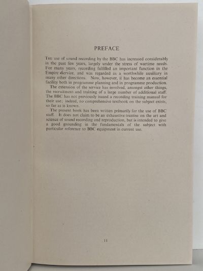 SOUND RECORDING AND REPRODUCTION