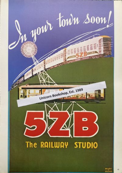 VINTAGE POSTER: 5ZB Railway Radio 1939