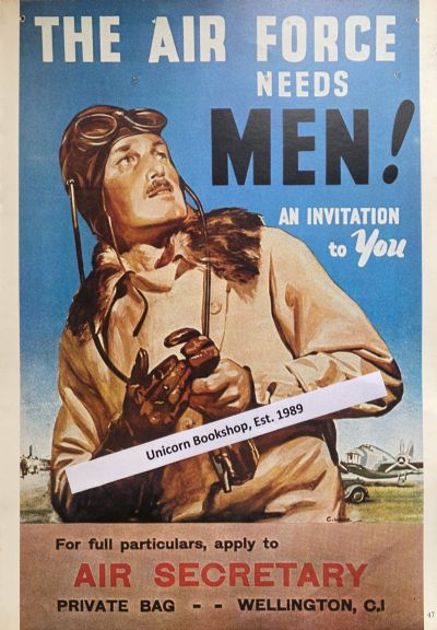 VINTAGE POSTER: The Air Force Needs Men Like You - RNZAF 1940