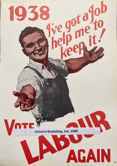 VINTAGE POSTER: Vote Labour 1938