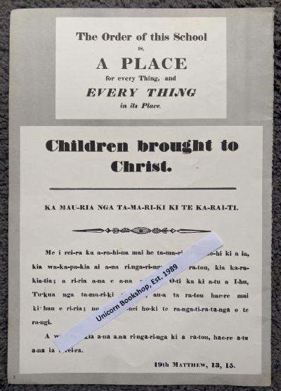 VINTAGE POSTER: New Zealand Church Missionary Society 1883