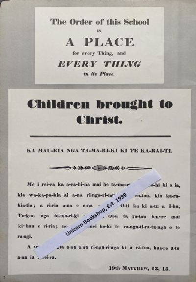 VINTAGE POSTER: New Zealand Church Missionary Society 1883