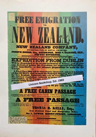 VINTAGE POSTER: Emigration to New Zealand 1842