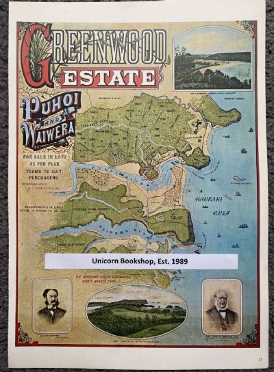 VINTAGE POSTER: New Zealand Advertising - Greenwood Estate 1885