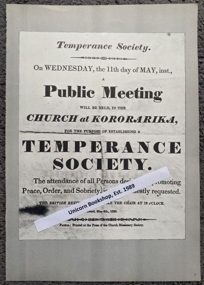 VINTAGE POSTER: New Zealand Advertising - May 1836