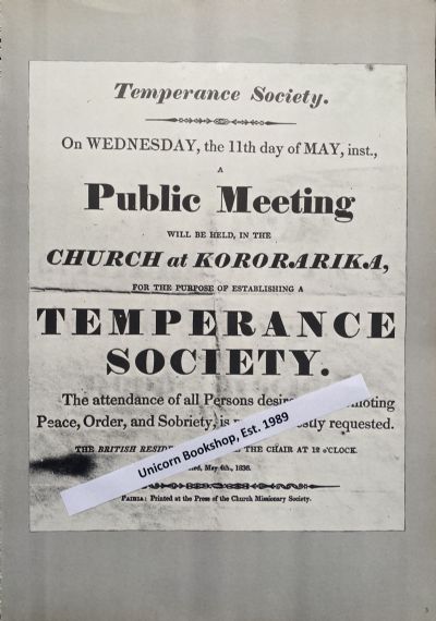 VINTAGE POSTER: New Zealand Advertising - May 1836