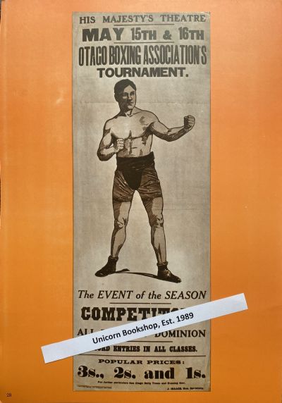 VINTAGE POSTER: Otago Boxing Association 1907