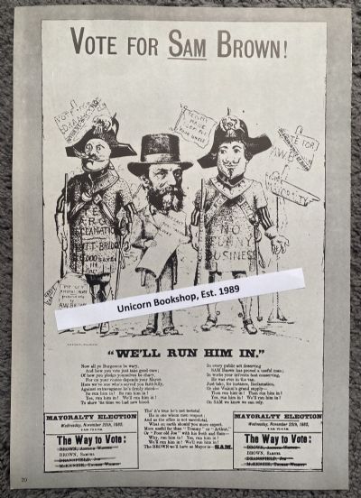 VINTAGE POSTER: Wellington Mayoralty Election 1885