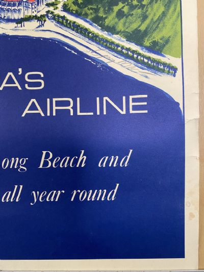 VINTAGE POSTER: Air Catalina Seaplane service 1973