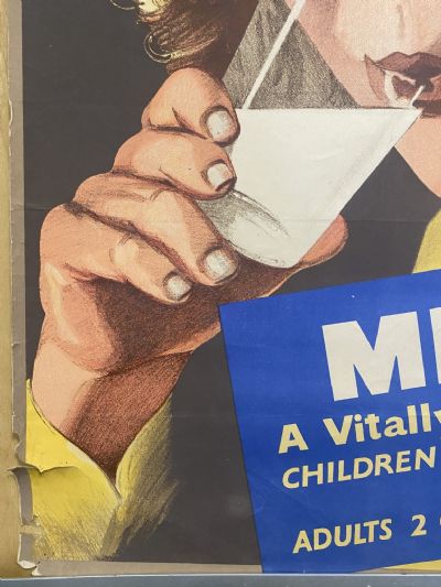VINTAGE POSTER: New Zealand Department of Health / Milk - A Vitally Essential Food