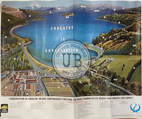 VINTAGE POSTER: New Zealand Forest Service - National Conservation Campaign 1974 