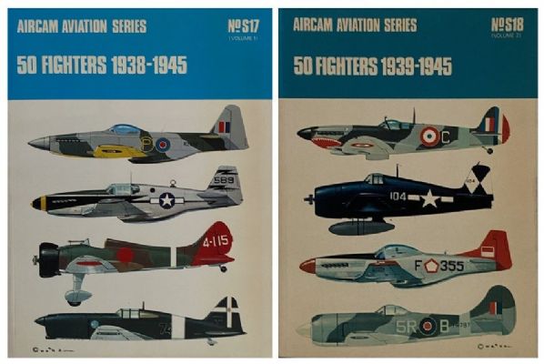 50 FIGHTERS 1939 to 1945 - Aircam No.S17 + S18 (Vol. 1 and 2) 