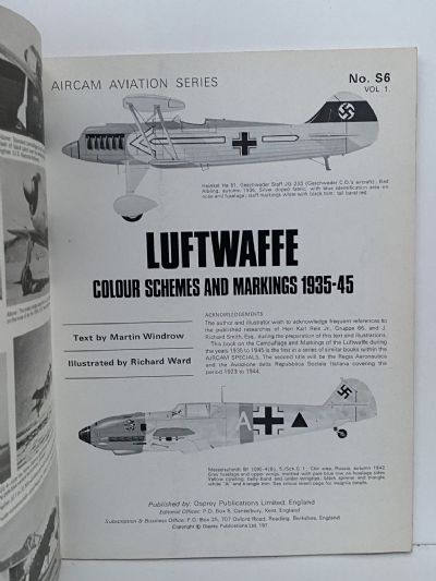 LUFTWAFFE Colour Schemes and Markings 1935-45