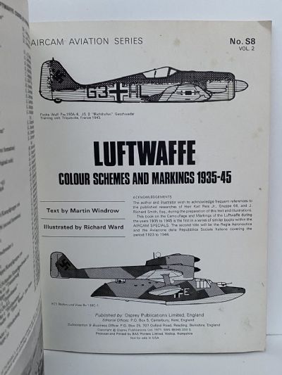 LUFTWAFFE Colour Schemes and Markings 1935-45