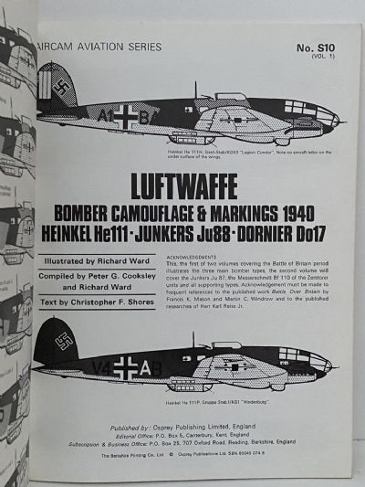 LUFTWAFFE Fighter, Bomber and Marine Camouflage and Markings