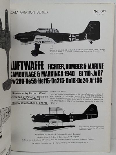 LUFTWAFFE Fighter, Bomber and Marine Camouflage and Markings