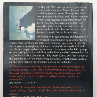 Into Thin Air : Personal Account of the Mt. Everest 
