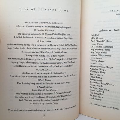 Into Thin Air : Personal Account of the Mt. Everest 