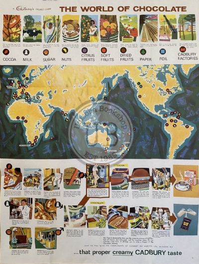 VINTAGE POSTER: The World of Chocolate - Cadbury Project Chart
