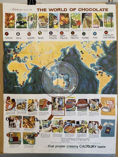 VINTAGE POSTER: The World of Chocolate - Cadbury Project Chart