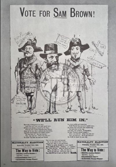 VINTAGE POSTER: Wellington Mayoralty Election 1885 