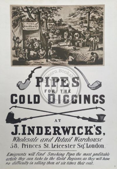 VINTAGE POSTER: Pipes for the Gold Diggins 1860 