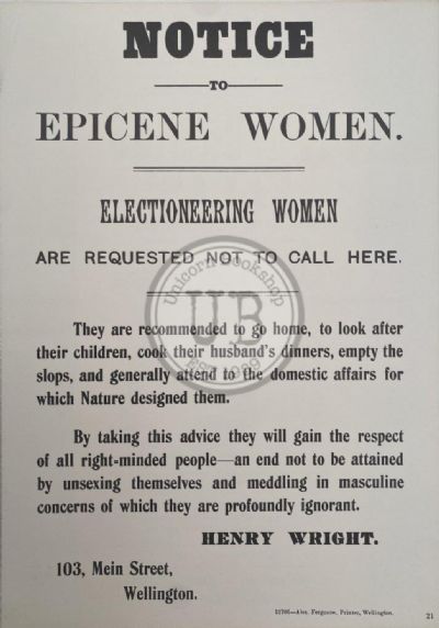 VINTAGE POSTER: Women Voting 1893 