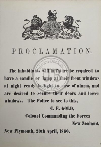 VINTAGE POSTER: Martial Law Proclamation 1860 