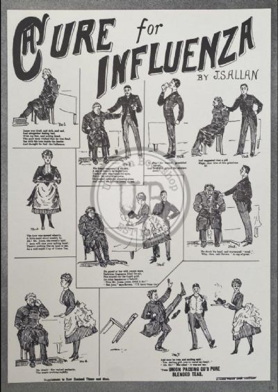 VINTAGE POSTER: Cure for Influenza 1890