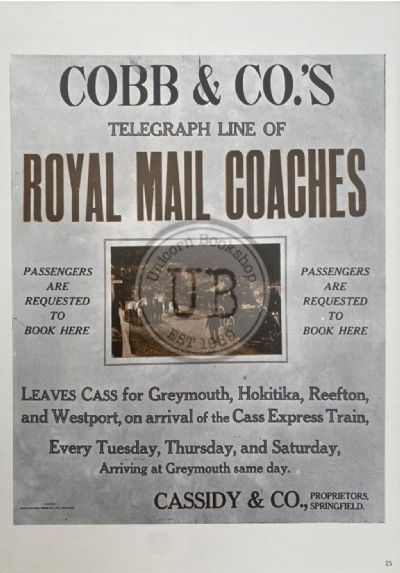 VINTAGE POSTER: Cobb & Co Royal Mail Coaches 1906 