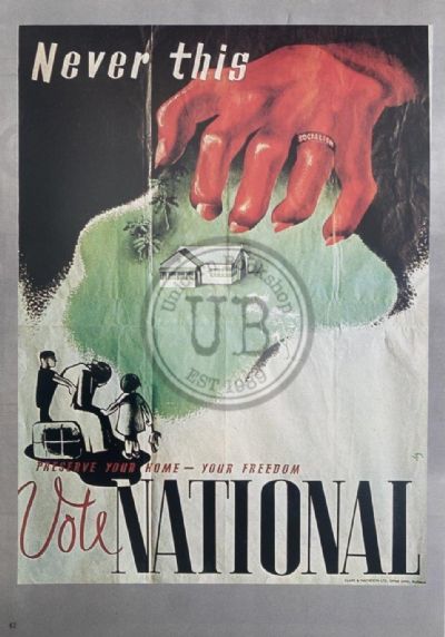 VINTAGE POSTER: Vote National 1938 
