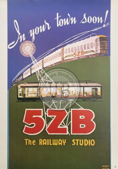 VINTAGE POSTER: 5ZB Railway Radio 1939 