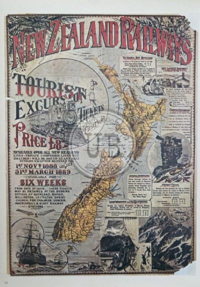 VINTAGE POSTER: New Zealand Railways 1888 