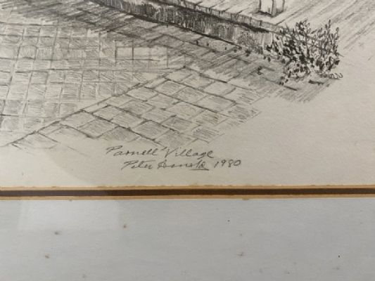 FRAMED DRAWING: 327 Parnell Road, Parnell, Auckland