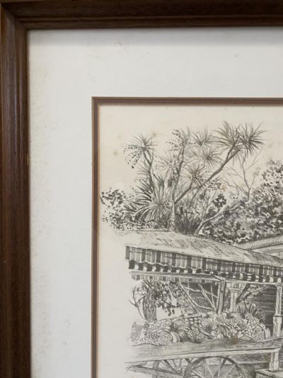 FRAMED DRAWING: 327 Parnell Road, Parnell, Auckland