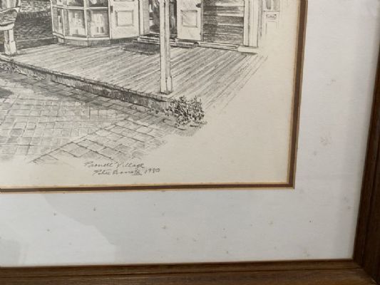 FRAMED DRAWING: 327 Parnell Road, Parnell, Auckland