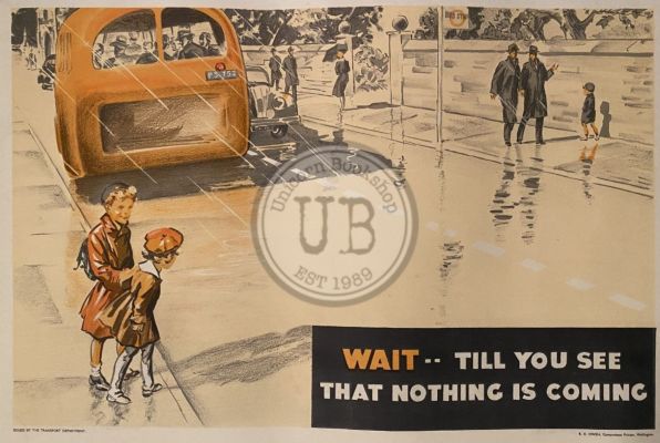 VINTAGE POSTER: New Zealand Education Department / Child's Road Safety