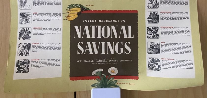 VINTAGE POSTER: Invest Regularly in National Savings / Savings Committee 1956