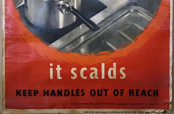 VINTAGE POSTER: New Zealand Department of Health / Home Safety 1950