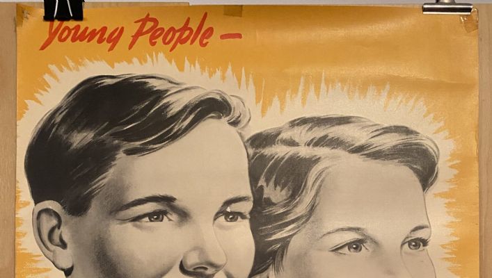 VINTAGE POSTER: New Zealand Department of Health / Visit the Dentist