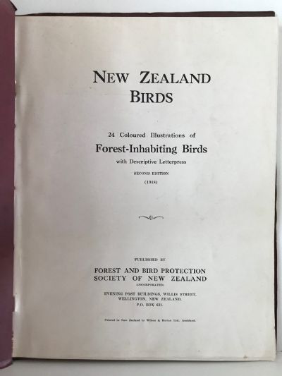 NEW ZEALAND FOREST-INHABITING BIRDS