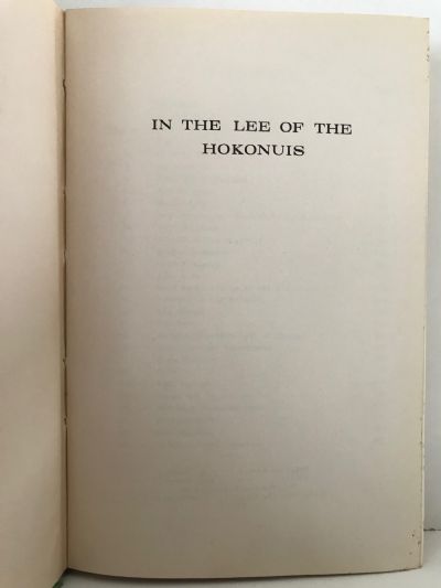 IN THE LEE OF THE HOKONUIS