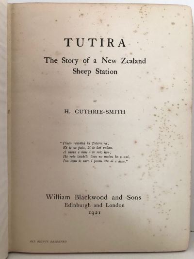 TUTIRA: The Story of a New Zealand Sheep Station