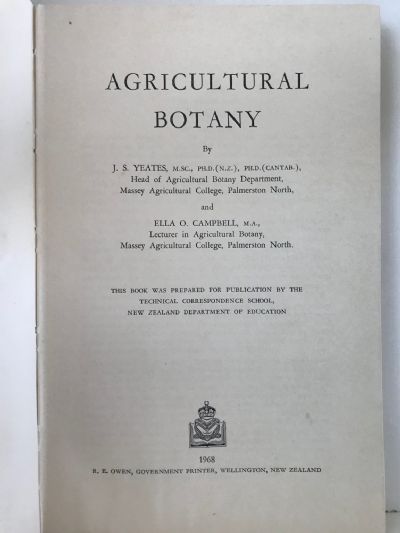 AGRICULTURAL BOTANY