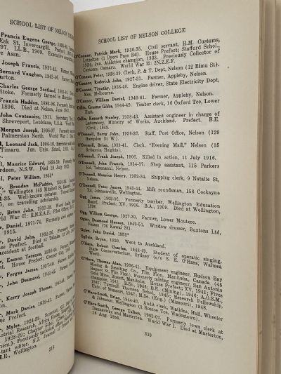 NELSON COLLEGE OLD BOYS REGISTER: Fourth Edition 1856 - 1956