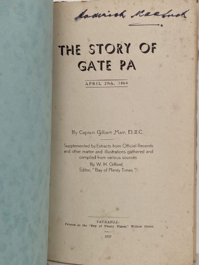 THE STORY OF GATE PA, April 29th 1864