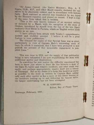 THE STORY OF GATE PA, April 29th 1864